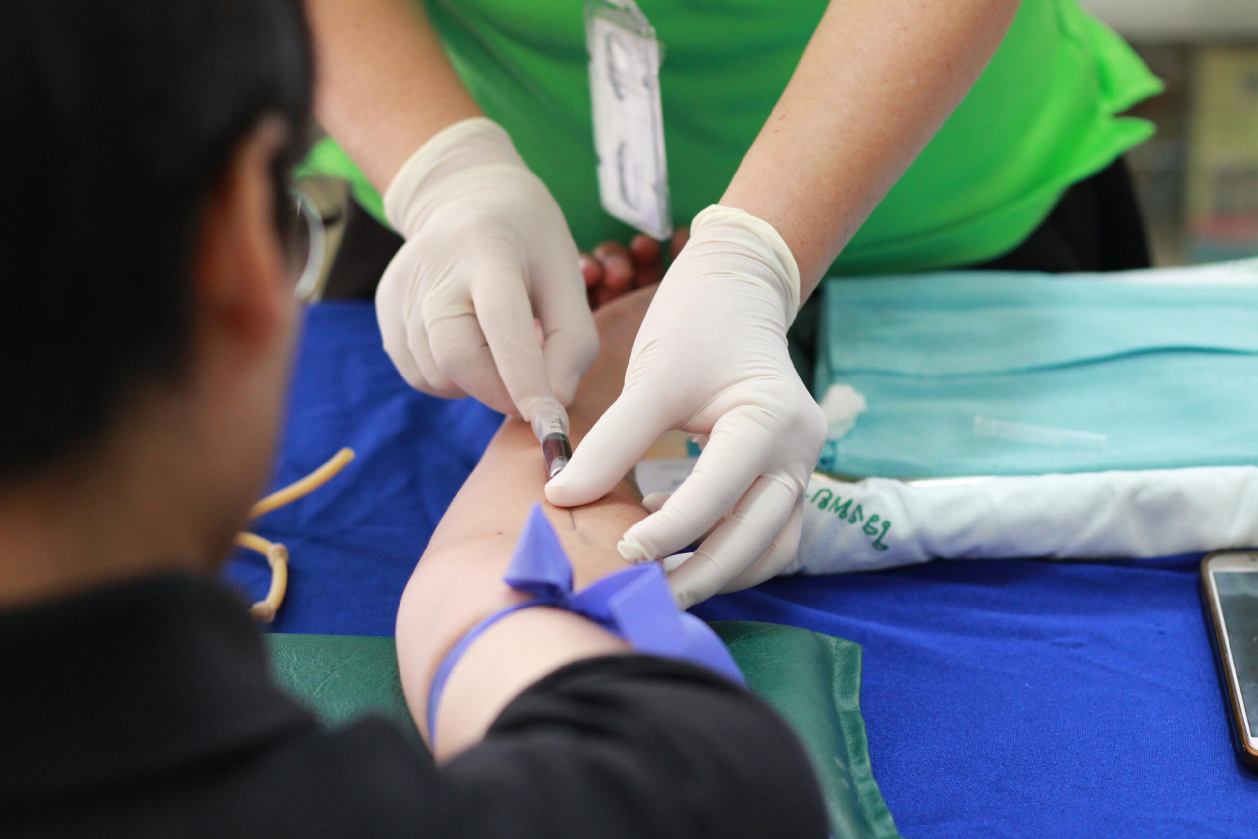 Nurse taking care of  patient with nursing care plan 